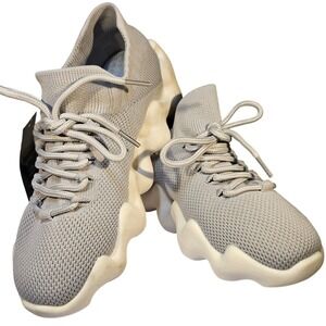 Bernie Mev Davin Grey Knit Wavy Platform‎ Sneakers Vegan Mens Womens Size 37 NEW
